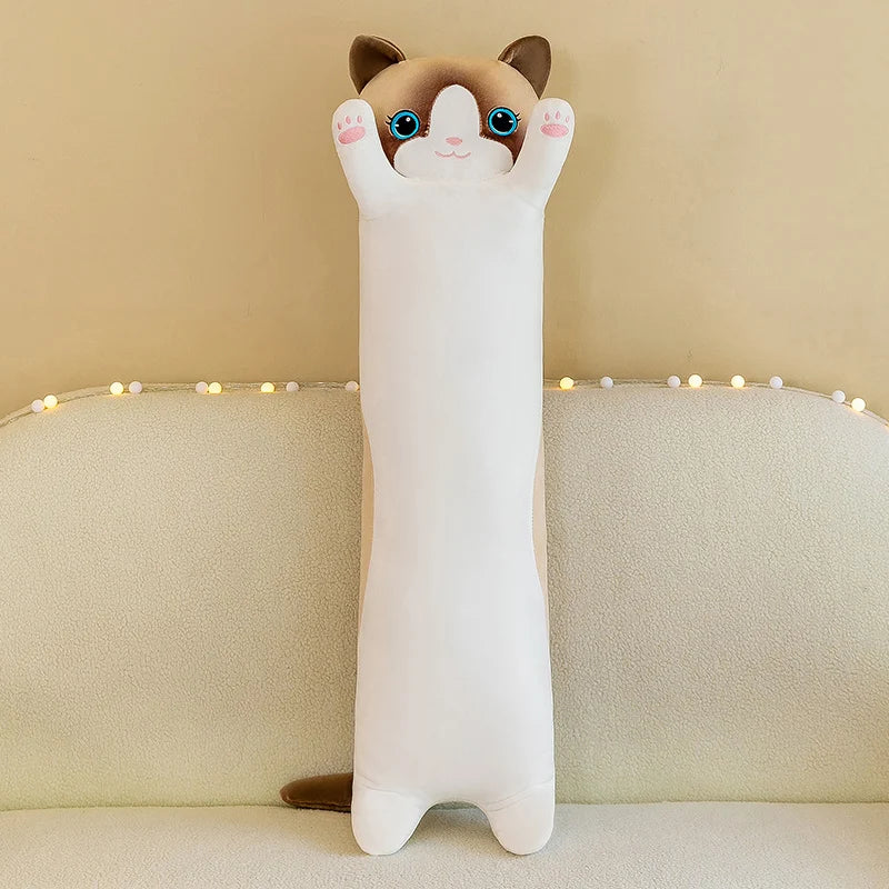 15 Styles 50-150cm Long Cat Plush Toys Stuffed Soft Pause Office Dog Doll Bed Sleepping Pillow Home Decor Birthday Girls Gifts