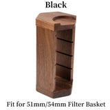 Coffee Powder Bowl Storage Shelf Wooden Coffee Filter Basket Display Stand 51mm/54mm Filter Basket Storage Display Rack