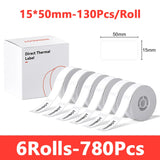 Niimbot 1/3/6 Rolls White Label Waterproof Adhesive Sticker Anti-Oil Paper For B1 B21 Mini Portable Thermal Printer Label Maker