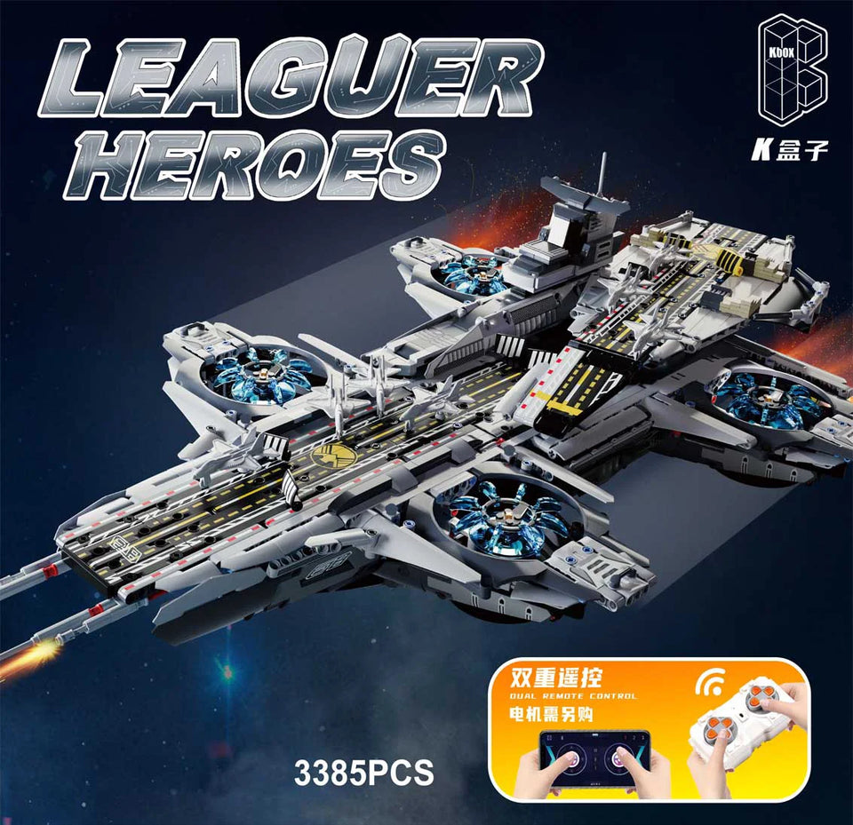 New 3385pcs Technical MOC Idea The SHIELD Helicarrier Building Blocks Bricks Model Assembling Toys for Boys Birthday Gift Set