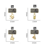 Coffee Maker Enamel Brooch Coffee Bean Grinder Coffee Kettle Cup Bag Barista Badge Punk Lapel Coffee Collection Pin Jewelry Gift