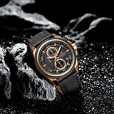 NAVIFORCE Waterproof Watches for Men Original Brand Luxury Leather Men's Quartz Wristwatch Fashion Military Chronograph Male
