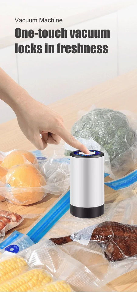 handheld vacuum sealer for Food Storage，Portable  vacuum sealer，Avoid cross contamination of food+ 50  vacuum seal bags