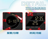 SANDA Top New 6283 Dual Display Multifunctional Student Electronic Watch Alarm Clock Night Light Waterproof Sports Student Watch