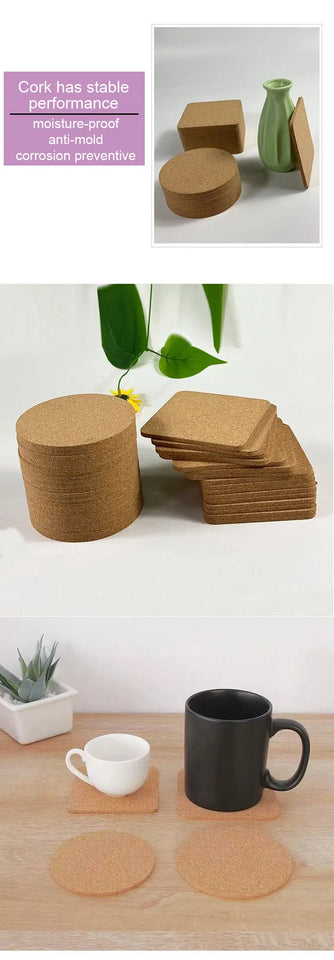 Table Cork Coasters Coasters for Coffee Bottom for Drinking Cup Aesthetic Coasters for Drinks Cup Coaster