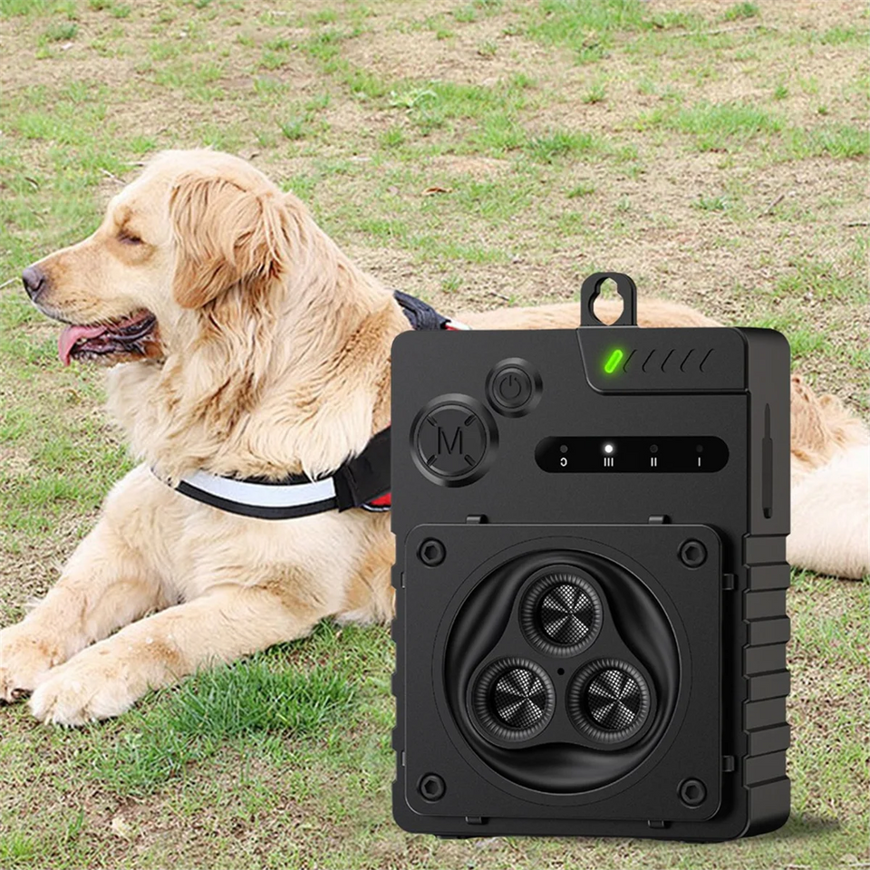 Retail! Ultrasonic Dog Anti Barking Device Waterproof Dog Barking Control Device USB Rechargeable Dog Driving Device Green
