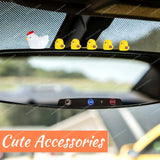 Cute Mini Chickens Car Decor, Fun Chicks Dashboard & Rearview Mirror Ornaments, Fairy Garden Home Accessories, Unique Car Gifts