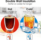 1/3pcs Glass Coffee Cup Transparent Double Walled Glass Heat-resistant Milk Juice Tea Cup Kitchen Bar Party Drinkware Gift Set