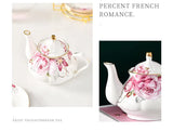400ML European Bone China Teapot English Afternoon Tea Set Teapot High-Grade Porcelain Coffee Pot Heat Resistant Kettle Pot