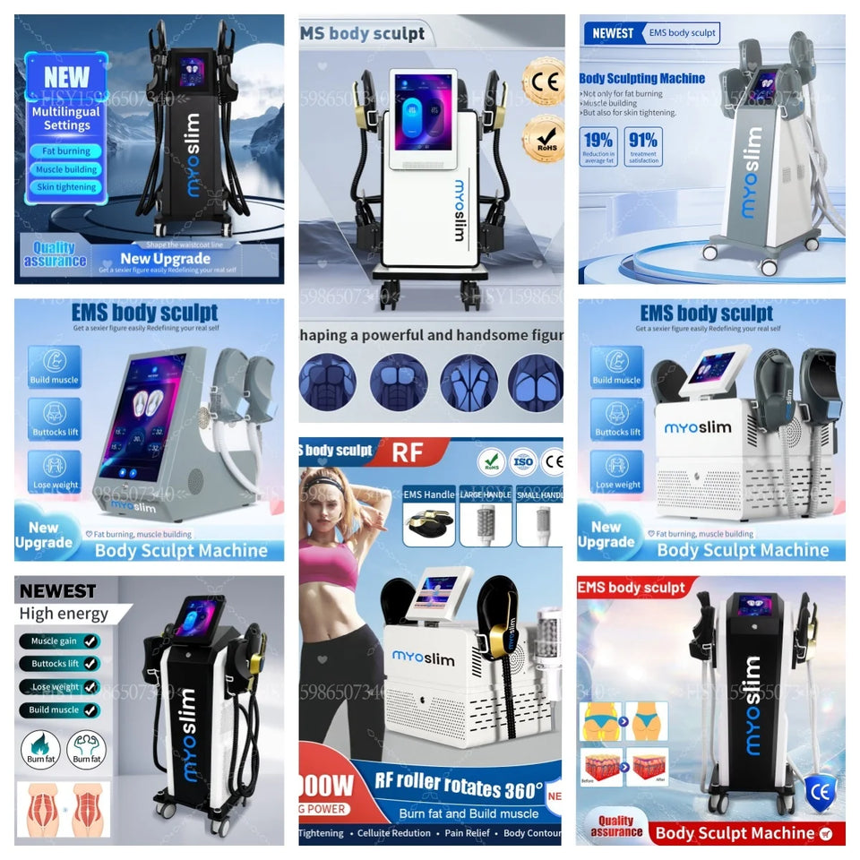 Nova Neo RF HIEMT EMS Body Sculpting Machine Muscle Building Stimulation Fat Burning Weight Loss Device for Fitness And Wellness