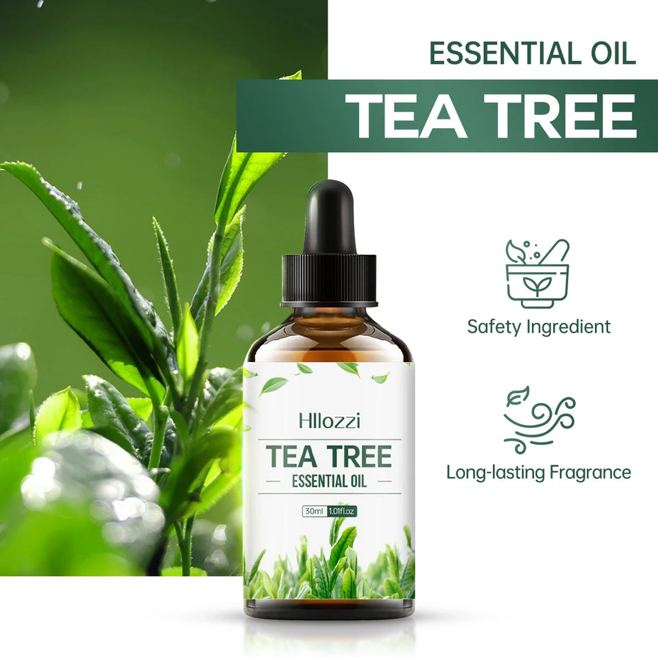 Tea tree essential oil, extracted from natural plants, is suitable for body massage and hair care, nourishing and moisturizing.