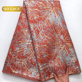 SJD LACE African French Tulle Brocade Lace Fabrics Damask Lace 2026 Latest Nigerian Gilding Jacquard for Women Party Dress 4318