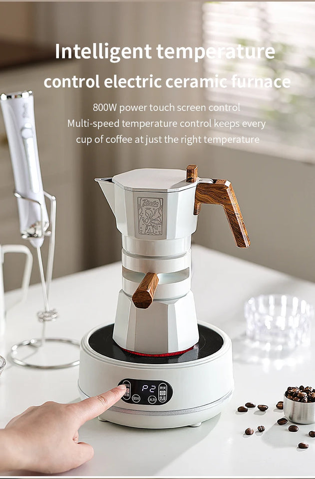 Bincoo Dual Valve Moka Pot Espresso Machine Thermostatic Extraction Coffee Moka Pot Hand Brewed Coffee Pot Barista Accessories
