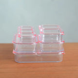 1/6 Dollhouse Mini Kitchen Storage Box Models Set Vegetable Preparation Fresh Keeping Lunch Box Tableware Decor
