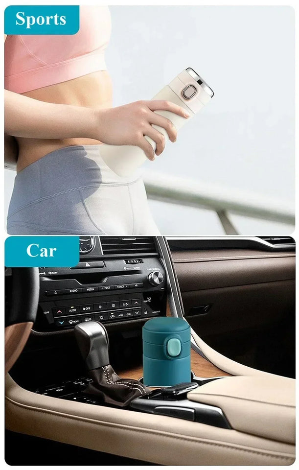 Smart Flip Lid Stainless Steel Thermos with Temperature Display Light Luxury Portable Mini Insulated Cup coffee travel mug