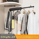 E74E Efficient Space Saving Pull Out Closet Organizers for Organized Storage of Clothes and Shoes