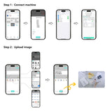 Coffee Latte Inkjet Printer Handheld EVEBOT Printpen Print Size 26*1000 MM DIY Custom Printing With Auxiliary Ruler for Cafes
