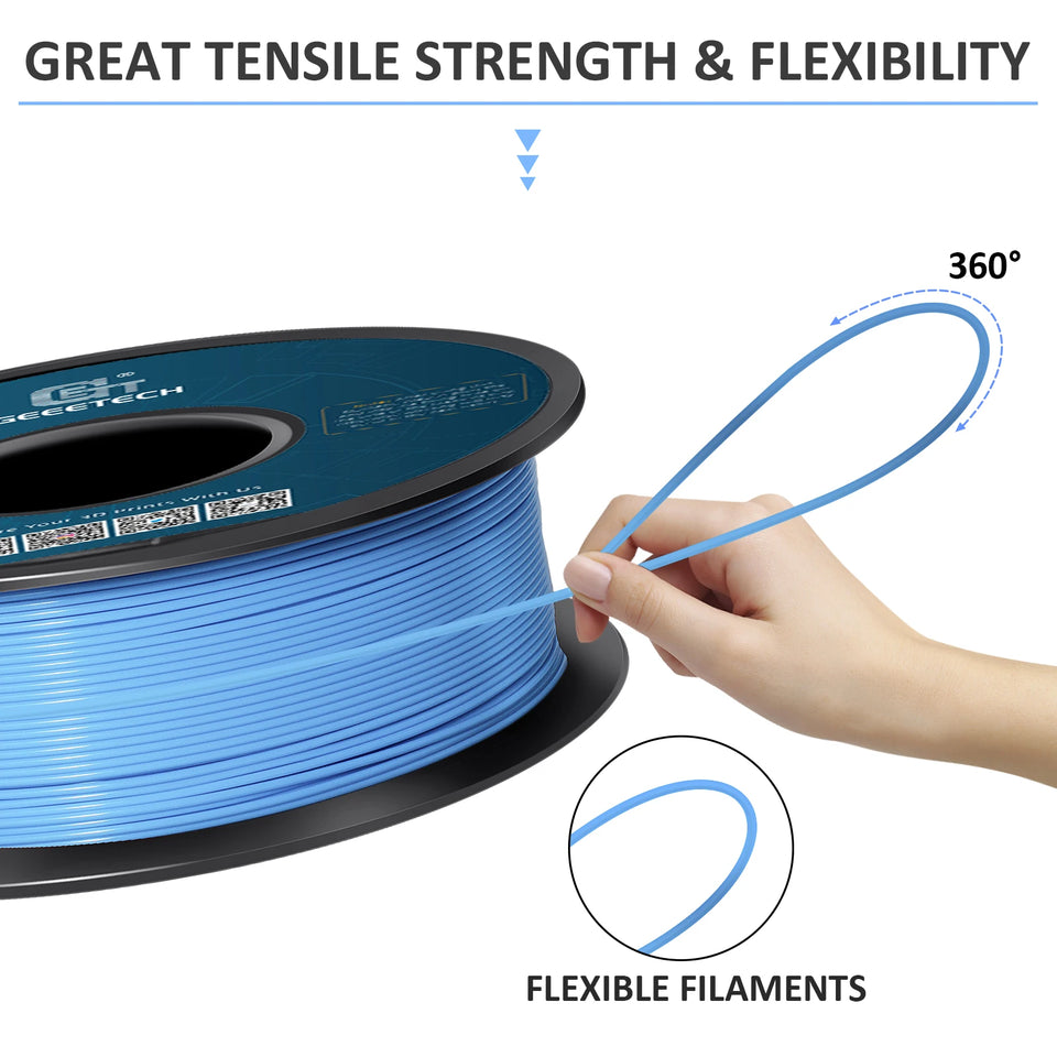 Geeetech 5Kg Standard PLA Filament 1.75mm 3D Printer Plastic Material, Accuracy 0.03mm, multiple colour, Fit Most FDM Printer