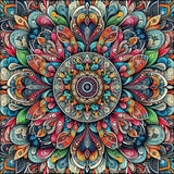 Huacan Flower Diamond Paintings Mandala New Arrivals 2025 Mosaic Geometric Diamond Embroidery Kits Home Decoration