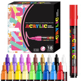 12/18/24 Vibrant Acrylic Marker Set, Medium Tip (2-3mm) Suitable for Rock Painting, Black Paper, and Skateboard Decoration
