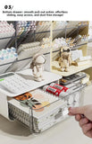 Angle Insertion Desk Pen Holder, Desktop Storage Box for Office Supplies & Cosmetics, Multifunctional Organizer Rack