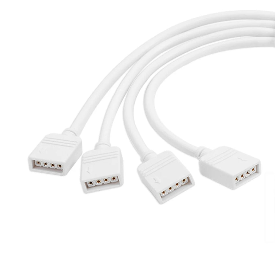 RGB Splitter Extension Cable Cord Household Electricity 4 Pin Female Connector Accessories for 3528 5050 LED Strip