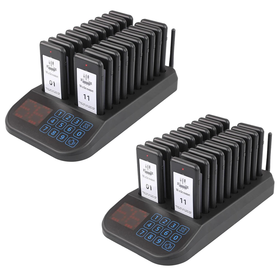 Wireless Restaurant Pager System Touch Panel Wireless Calling System Food Pager Guest Paging System for Coffee Shop Bar
