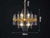 Modern restaurant luxurious smart crystal chandelier Gold round Living room interior decoration salon restaurant chandelier