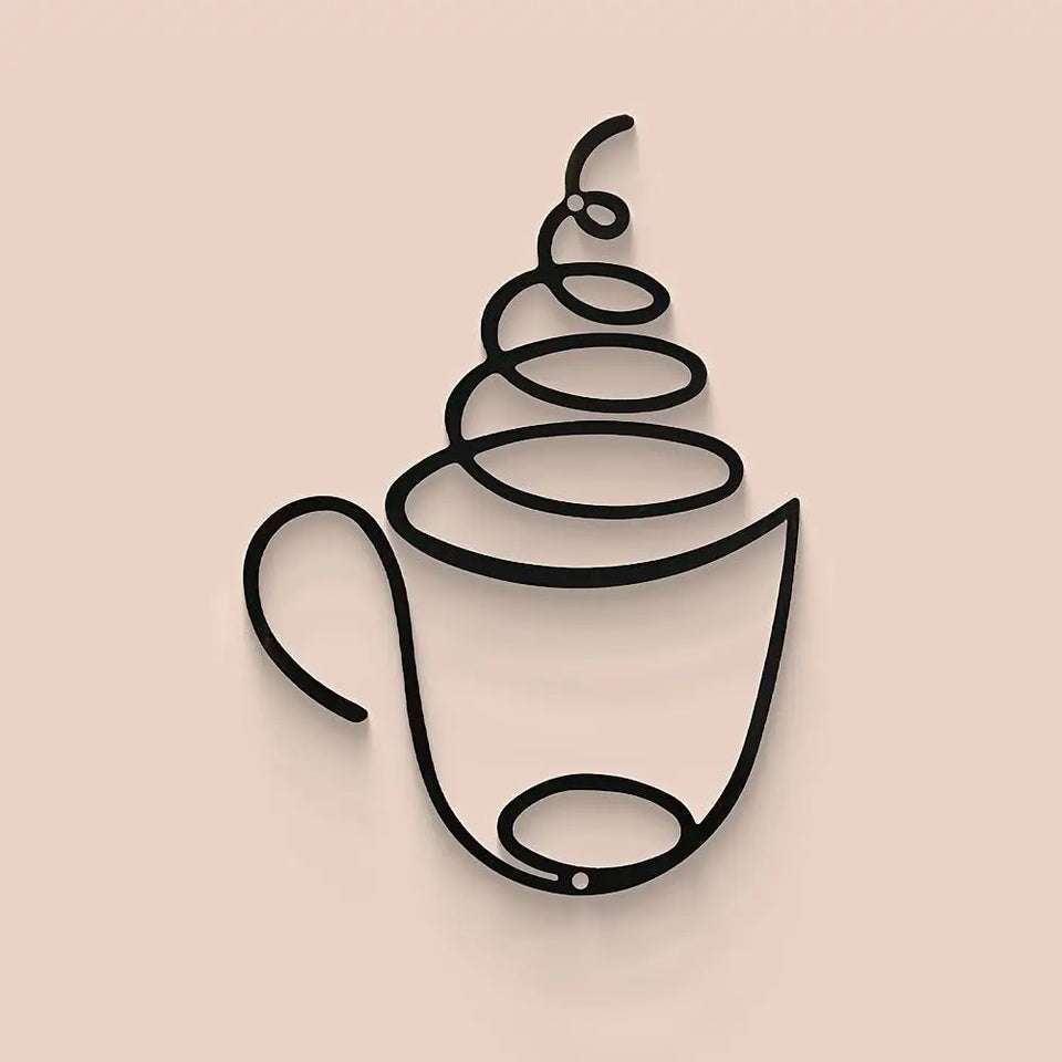 1/3pcs of Creative Coffee Wall Hangings, Coffee Shop Decorations, Interior Wall Decorations, Wall Hanging Iron Paintings