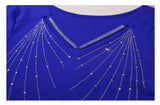 Autumn New Women Mesh Tops Fashion Hollow Out V-Neck Long-Sleeved T-Shirt Classic Shiny Diamonds Bottoming Shirt Elasticity Tees