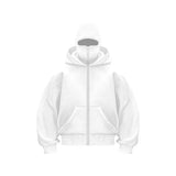 2025 Men Balaclava Y2K Gothic Harajuku Winter New Item Double Hooded Sweatshirt Autumn Men's Hooded Mask Zipper Sportswear Women