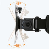 Single Monitor Mount Bracket for 14″–32″ Screens, Height Adjustable Monitor Arm with C-Clamp, Home Office Monitor Stand