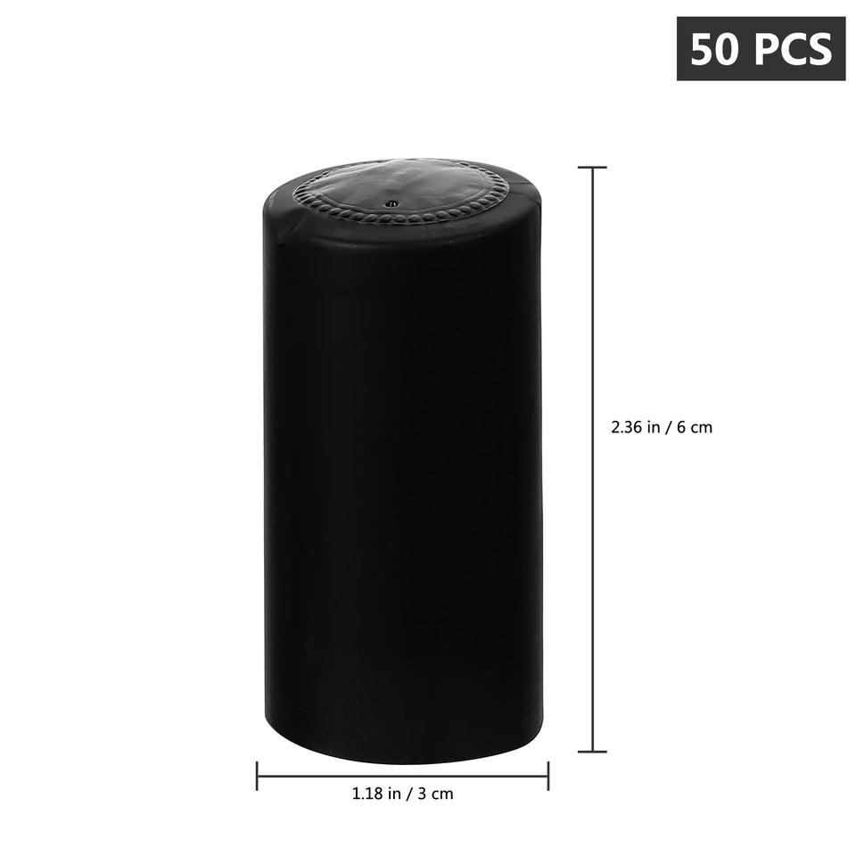 50Pcs Bottle Heat Shrink Capsules Bottle Sealing Film Homebrew Cap Sealing Cap Bar Tools Kitchen Dining Premium Pvc