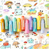 12-Color Macaron DIY Twisting Wax Crayon Set With Soft Colors, Non-staining Hands, High Coverage for Art Sketching
