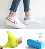 New 1 Pair Waterproof Non-slip Silicone High Elastic Wear-resistant Unisex Rain Boots for Outdoor Rainy Day Reusable Shoe Cover