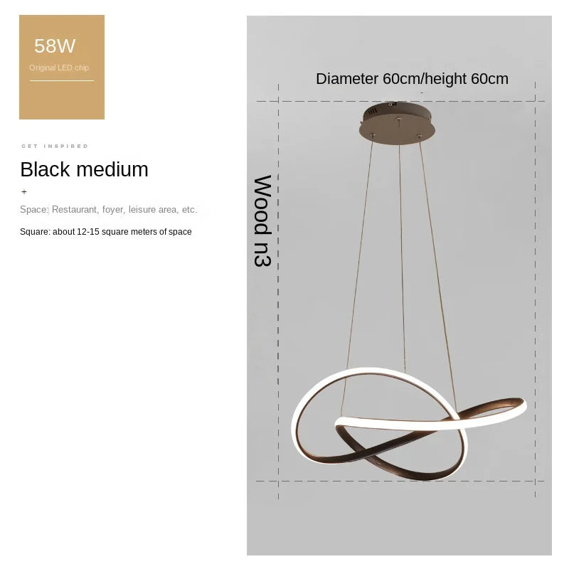 Personalized and Creative Clover Restaurant Pendant Light Nordic Modern and Minimalist Restaurant Hotel Art Bar LEDCeiling Light
