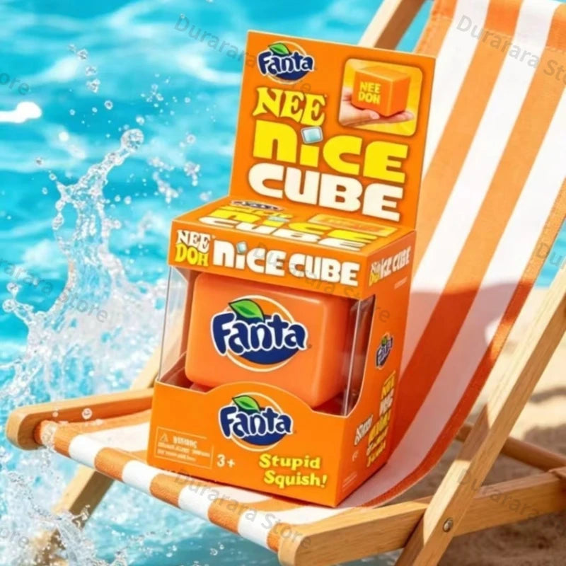 New Schylling Limited Edition Fanta Nice Cube Squish Stress Relief Toy Cute Soft Fidget Toy Stress Relief Squishy