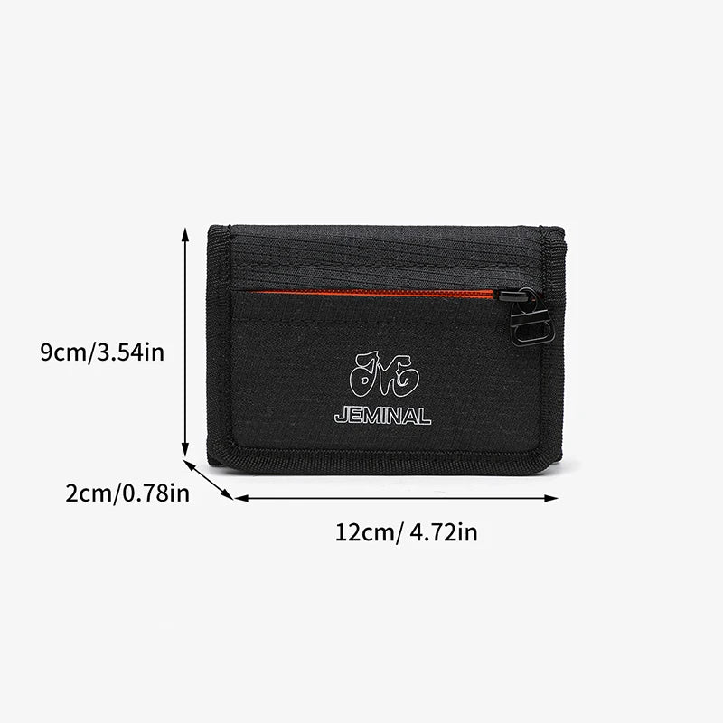 Japanese Style Nylon Trifold Casual Wallet for Male Men Women Young Novelty Money Bag Purse Zipper Coin ID Card Holder Purse
