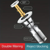 Press-Type Sink Drain Plug - Leakproof Stainless Steel | Fits Kitchen & Bathroom Sinks | Easy Install Anti-Clog Drain