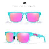 KDEAM New Arrivals Fashion Square Polarized Sunglasses For Men And Women Fishing Sun Glasses Colorful Lens With Hard Case