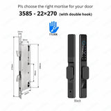 TTLock APP Waterproof Fingerprint Password Smart Lock For Outdoor Pull Push Sliding Aluminum Door 2885/ 3585/ 4585 /6085 Mortise