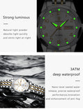 POEDAGAR Elegant Ladies Watches Waterproof Luminous Date Week Watch for Woman High Quality Stainless Steel Quartz Women's Watch