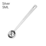 High-quality Stainless Steel Measuring Spoon Blending Thicken Coffee Scoop 5/10/15/20/30ML Powder Spoon Coffee