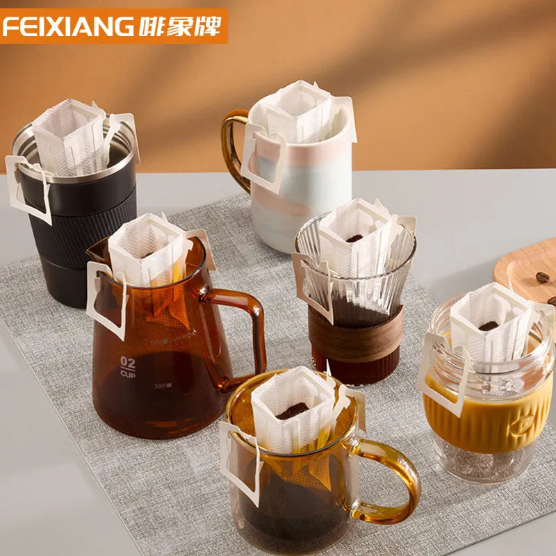 50/100pcs Coffee Filter Bags Disposable Drip Portable Coffee Paper Pack Ear Style Espresso Coffee Accessories Tea Tools