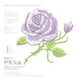 Colored Roses Iron-on Transfers For Clothing Applique On Jeans Big Embroidery Patch  Repair Hole Embroidery Patch Coudre DIY Swe