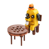 MOC This is Fine Dog Animal Dog Building Blocks Cartoon Creative Animal Bricks Animation Creative Ornament Toys Children's Gifts