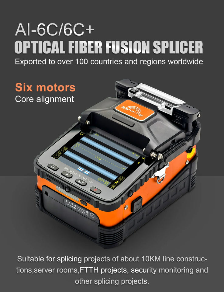 Signalfire AI-9 AI-5 Pro AI-6C+ AI-6A+ AI-20 AI-30 Multi-language Fiber Optic Splicing Machine Optical Fiber Fusion Splicer