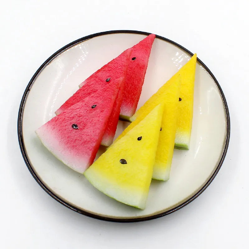 Simulated watermelon skin, fake watermelon slices, fake fruit slices, food, food model, restaurant, restaurant decoration, shoot