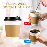 50/100pcs Kraft Paper Coffee Cup Sleeves Disposable Cup Cover Drinks Protective Cover Non-Slip  Heat Insulation Cardboard Holder