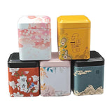 Tea Sealed Box  Kitchen Storage Container Jar Tin Square Can Candy Iron Canister Vintage Tea  Box
